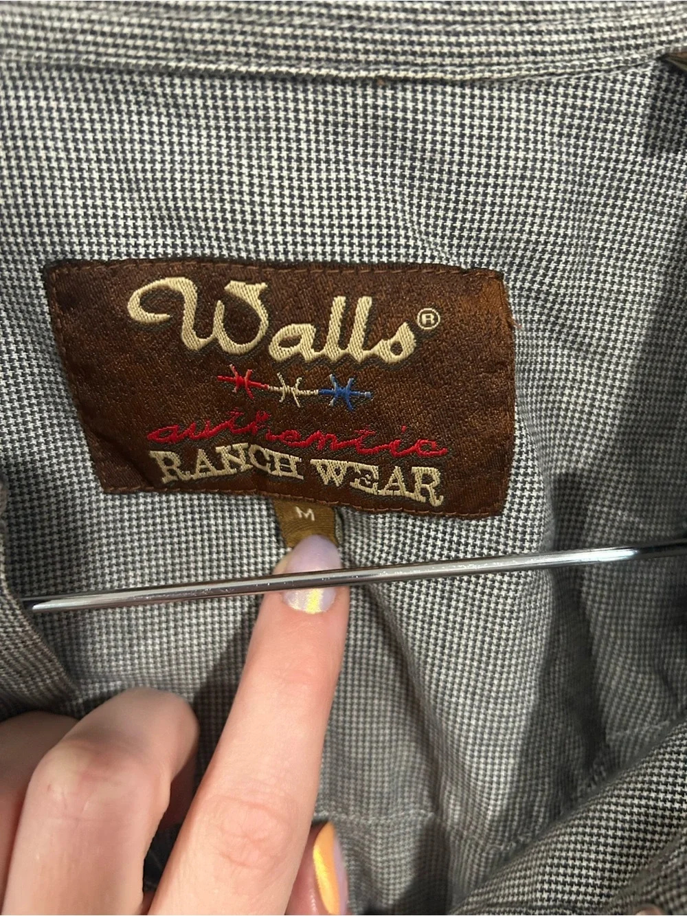 Authentic Ranch Wear Gray Button Up - Picture 2 of 4